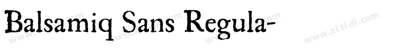 Balsamiq Sans Regula字体转换